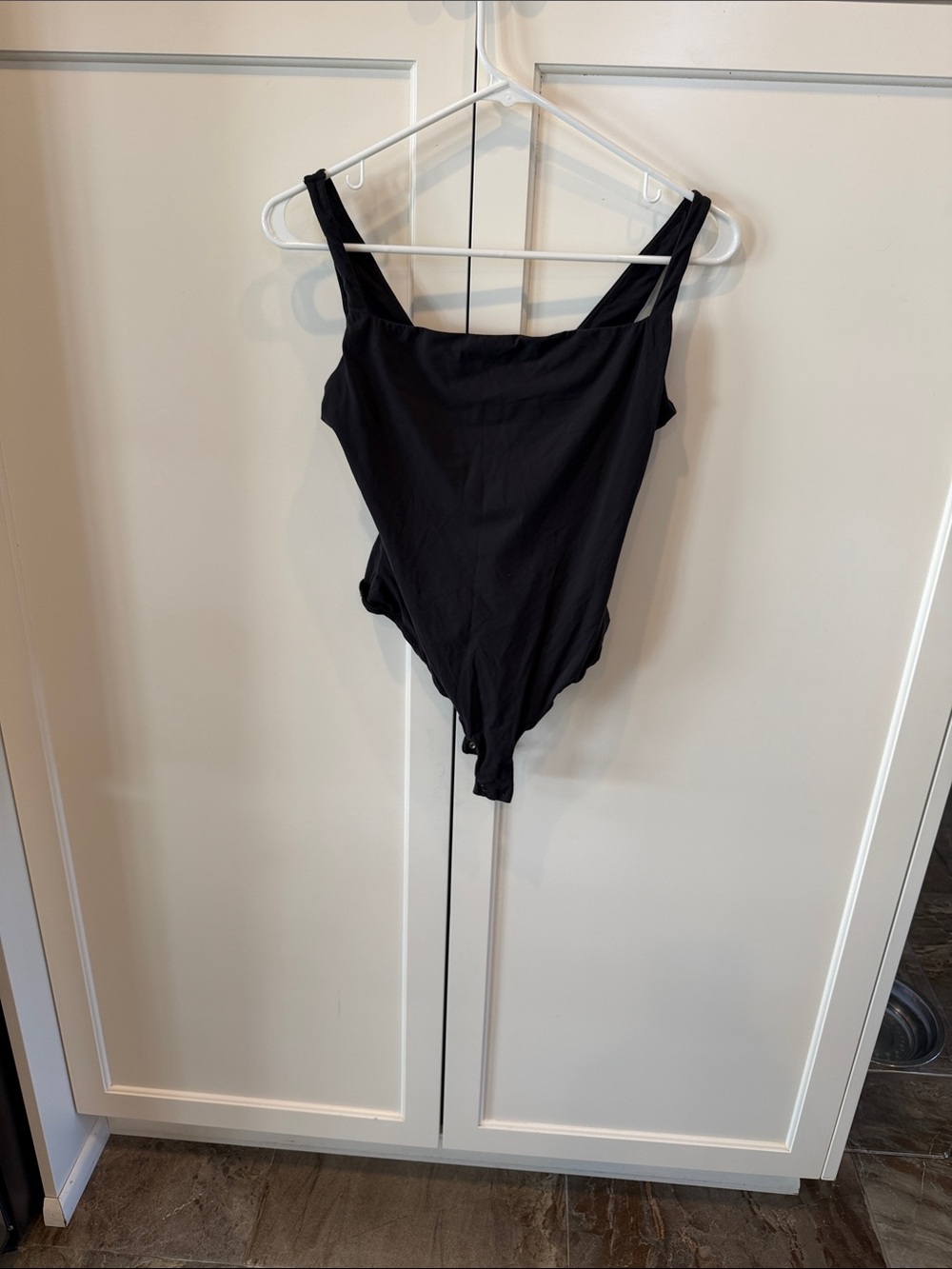 SKIMS Black Scoop Neck Bodysuit